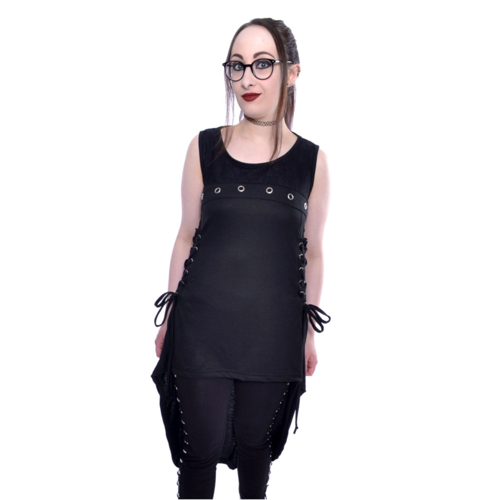 Poizen Industries - ROBYN Lange top - Zwart